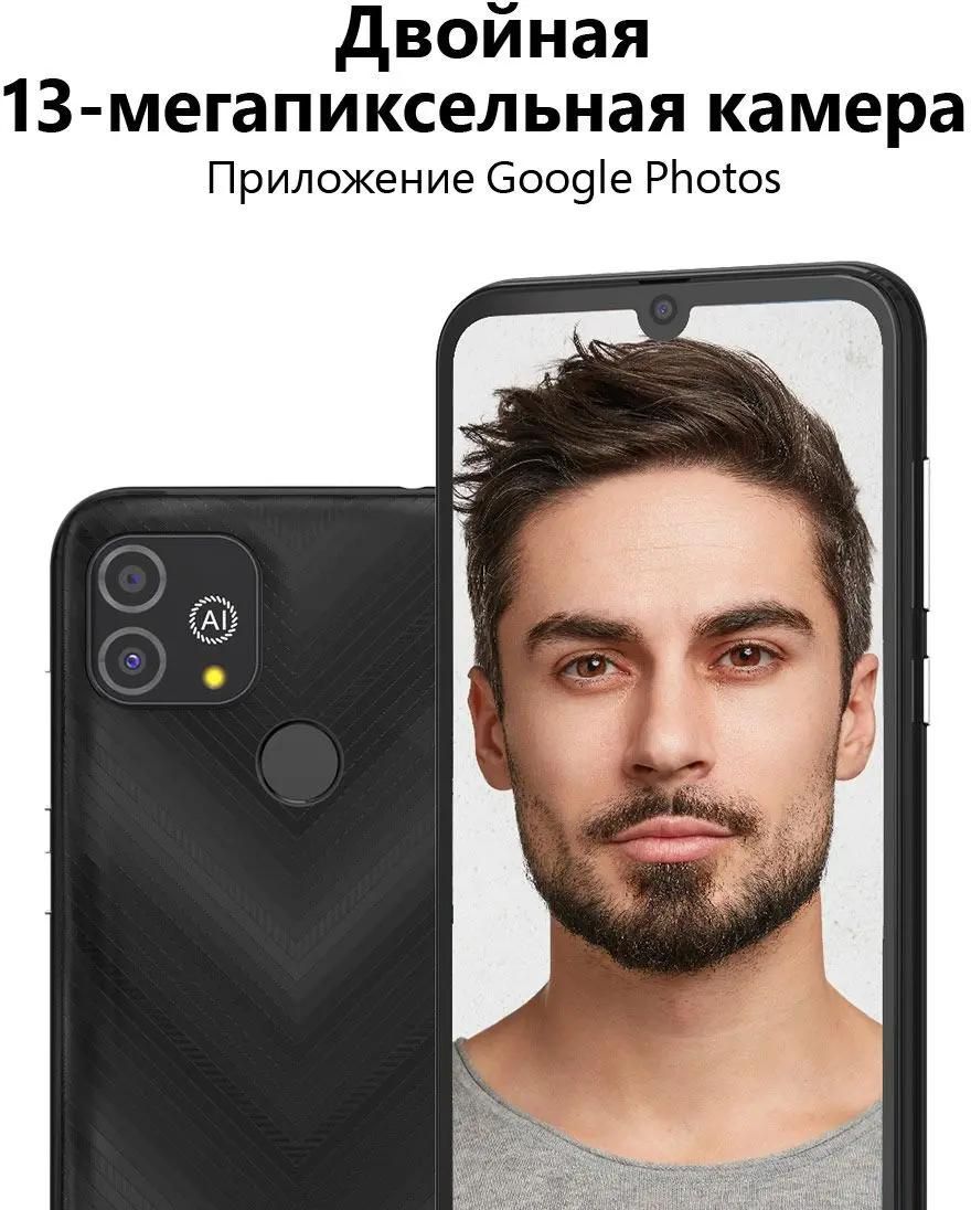 Характеристики Смартфон INOI A62 Lite 64Gb, черный (1738605) смотреть в  СИТИЛИНК