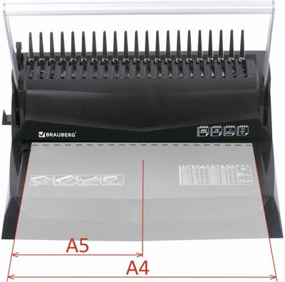 Характеристики Переплетчик BRAUBERG B12, A4, от 6 до 51 мм [530959 ...