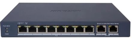 Коммутатор Hikvision DS-3E1310P-EI/M, настраиваемый, 10 RJ-45, 100 Мбит/с
