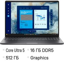 Изображение товара Ноутбук Dell Pro 16 с Intel Core Ultra и 16ГБ ОЗУ