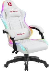 Кресло игровое Defender Core, экокожа, до 110кг, белый