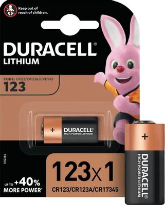 CR123A Батарейка Duracell Ultra CR17345,  1 шт.