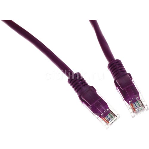 Патч-корд CABLEXPERT PP12-0.5M/V литой (molded), UTP, кат.5E, 0.5м, 4 пары, 26AWG, алюминий омедненный, многожильный…