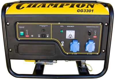 Бензиновый генератор CHAMPION GG3301, 220 В, 3.1кВт