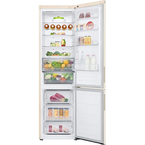 Холодильник двухкамерный LG GC-B509AEMW инверторный, бежевый