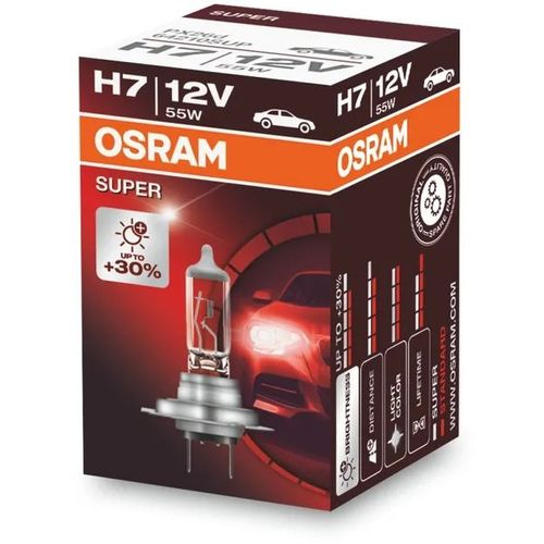 Лампа автомобильная галогенная Osram 64210SUP, H7, 12В, 55Вт, 1шт