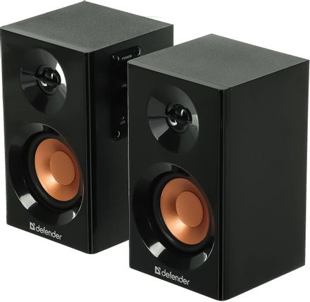 Колонки Defender Aurora S12,  2.0,  черный [65415]