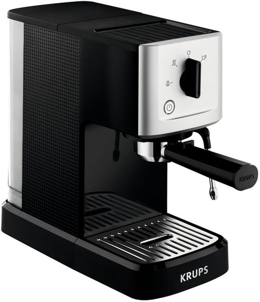 Кофеварка Krups XP344010,  рожковая,  черный  / серебристый [8000035224]