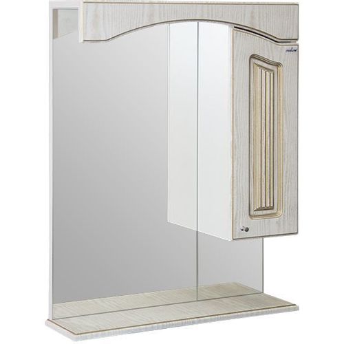 Шкаф MIXLINE Ладога 85 с подсветкой, с зеркалом, подвесной, 850х750х175 мм, белый [539819] MIXLINE
