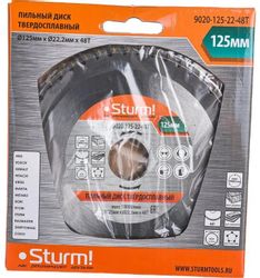 Пильный диск STURM! 9020-125-22-48T, 125мм, по дереву, пластику