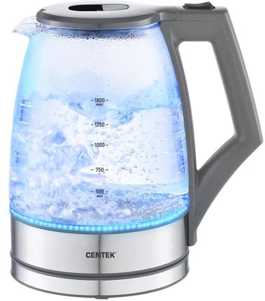 Чайник электрический CENTEK CT-0014, 1.8л, стекло/металл/пластик