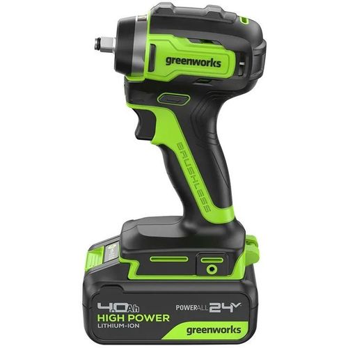 Ударный гайковерт GREENWORKS G24IW200, 4Ач, с одним аккумулятором [3803607cub]