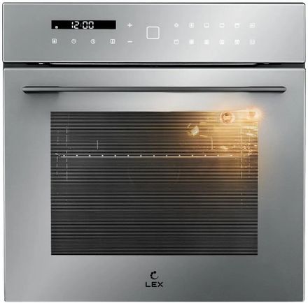 Духовой шкаф электрический LEX EDS 101 GR,  61л,  дверца с 3 стеклами,  серый