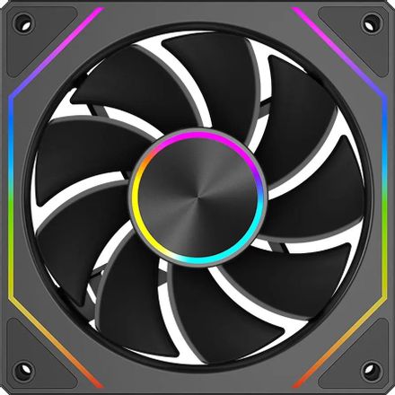 Вентилятор PCCOOLER FG120R Reverse, 120мм, 4-pin, 1800об/мин, 15 - 28.4 дБ, ARGB, черный, Ret [fg120r argb bk]
