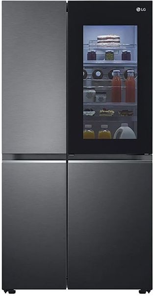 Холодильник двухкамерный LG GC-Q257CBFC Side by Side, инверторный графит темный