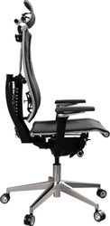 Кресло руководителя МЕТТА Yoga 4DT B2-15D - YM93+Infinity+carbon, сетка/кожа, до 150кг, черный