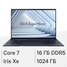 Изображение товара Ноутбук ASUS ExpertBook B9 B9403CVAR-KM0840X 14", 2024, OLED, Intel Core 7 150U 1.8ГГц, 10-ядерный, 16ГБ LPDDR5x, 1ТБ SSD,  Intel Graphics, Windows 11 Pro, черный [90nx05w1-m01ks0]