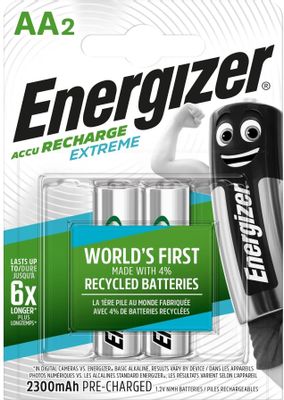 AA Аккумуляторная батарейка Energizer Extreme,  2 шт. 2300мAч