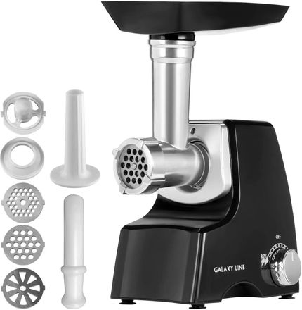 Мясорубка GALAXY LINE GL 2415, черный/ серебристый