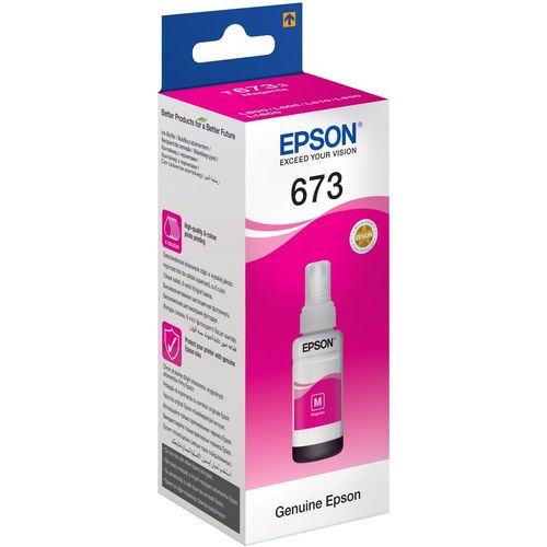 Чернила Epson 673 C13T67334A, для Epson, 70мл, пурпурный
