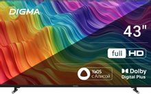 Изображение товара Телевизор Digma 43 LED Full HD SMART TV YaOS Wi-Fi Bluetooth 3 HDMI