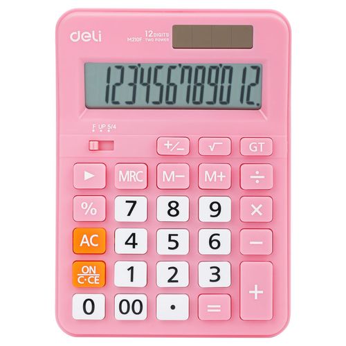 Калькулятор Deli EM210FPINK, 12-разрядный, розовый — цена и наличие Калькулятор Deli EM210FPINK, 12-разрядный, розовый