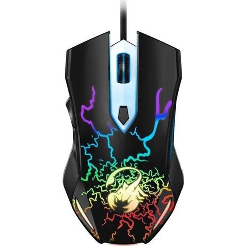 Мышь проводная Genius Scorpion Spear, игровая, оптическая, USB, 2000dpi, черный и белый [31040002400]