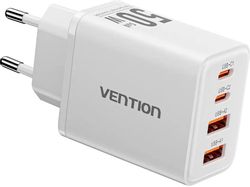 Изображение товара Сетевое зарядное устройство VENTION FCHW0-EU, 2xUSB-A, 2xUSB-C, 50Вт, 3A, белый Изображение товара Сетевое зарядное устройство VENTION FCHW0-EU, 2xUSB-A, 2xUSB-C, 50Вт, 3A, белый
