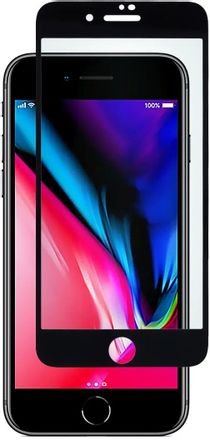 Защитное стекло для экрана ZIBELINO для Apple iPhone 7 Plus/8 Plus антиблик, 5D, 1 шт, черный [ztg-5d-iph8-pls-blk]