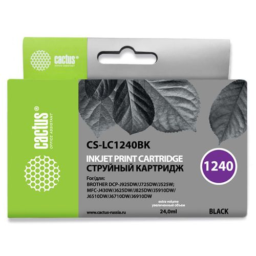 Картридж Cactus CS-LC1240BK, черный / CS-LC1240BK