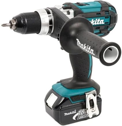 Ударная дрель-шуруповерт Makita DHP451RFE, 3Ач, с двумя аккумуляторами