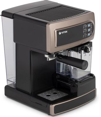 Кофеварка Vitek VT-1517 BN, рожковая, коричневый / черный – купить в ...