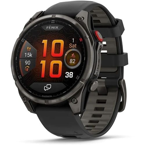 Смарт-часы Garmin Fenix 8 Pro, 47мм, 1.4", черный/серый