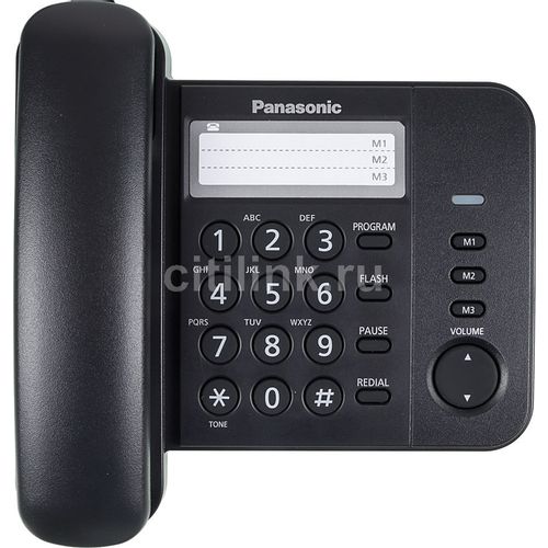 Проводной телефон Panasonic KX-TS2352RUB, черный