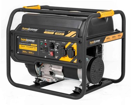 Бензиновый генератор HANSKONNER HPG-3500, 220 В, 3.5кВт