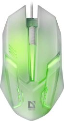 Мышь проводная Defender Cyber MB-560L, USB, белый