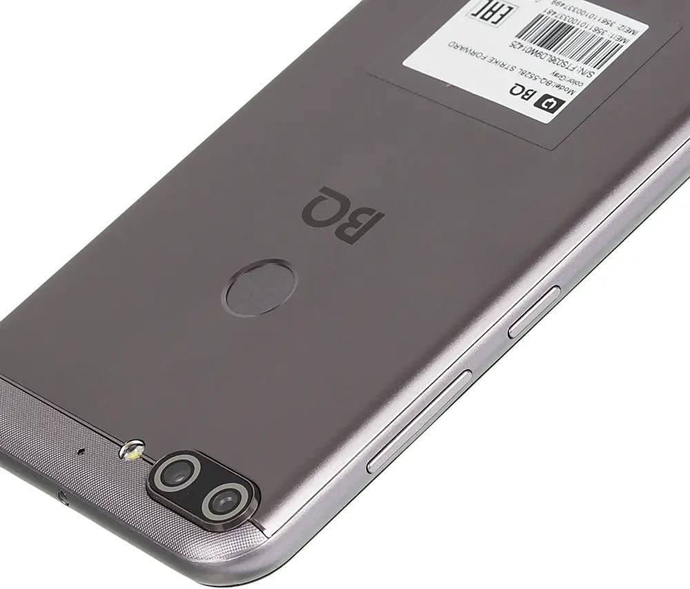 Характеристики Смартфон BQ Strike Forward 16Gb, 5528L, серый (1165068)  смотреть в СИТИЛИНК