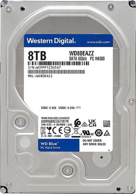 Жесткий диск WD Blue WD80EAZZ, 8ТБ, HDD, SATA III, 3.5" – купить в ...
