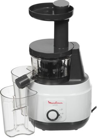 Соковыжималка Moulinex ZU150110,  шнековая,  белый и черный [7211003242]