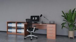 Стол письменный ПРОГРАММА ТЕХНО А-003.60, ЛДСП, терракота
