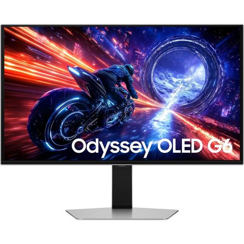 27" Монитор Samsung Odyssey OLED G6 S27FG602SIXCI, 2560x1440, OLED, 500Гц, 2хHDMI, 1хDP, серебристый [ls27fg602sixci]