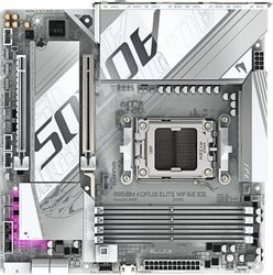 Изображение товара Материнская плата Gigabyte B850M AORUS ELITE WIFI6E ICE, Socket AM5, AMD B850, mATX, Ret Изображение товара Материнская плата Gigabyte B850M AORUS ELITE WIFI6E ICE, Socket AM5, AMD B850, mATX, Ret