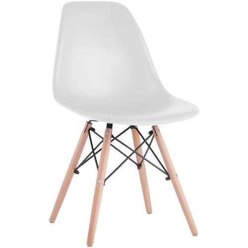 Комплект стульев BRABIX Eames CF-010, 4шт, на ножках, белый [532630]