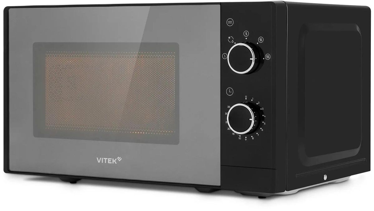 Микроволновая печь Vitek VT-MW2020 черный/хром, 20 л, 700 Вт, переключатели - поворотный механизм