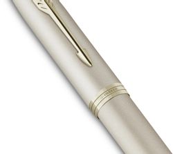 Ручка перьевая Parker IM Monochrome F328 Champagne PVD коробка подарочная