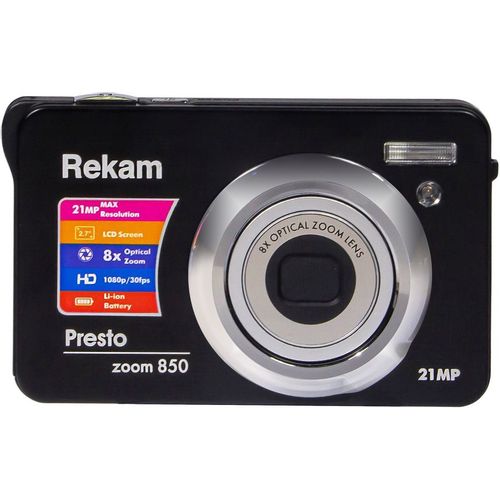 Цифровой компактный фотоаппарат Rekam Presto zoom 850 bl, черный