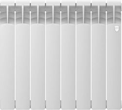 Радиатор алюминиевый ROYAL THERMO Revolution A 500, 8 секций, боковое подключение, белый