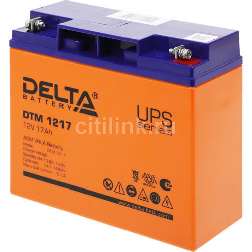 Аккумуляторная батарея Delta DTM 1217 для ИБП, 12В, 17Ач