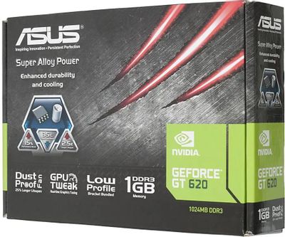 ASUS NVIDIA GeForce GT 620 GT620 1GD3 L V2 1 DDR3 Low Profile Ret 715070