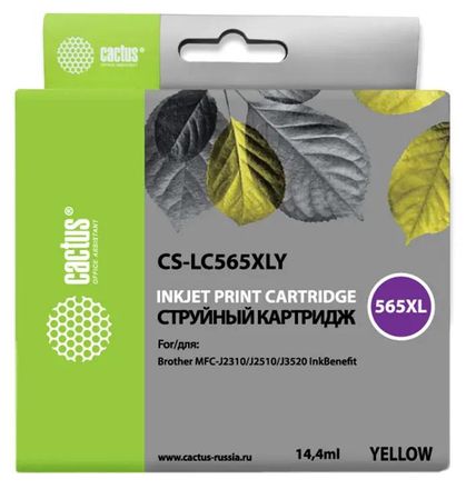 Картридж Cactus CS-LC565XLY, 565XL, желтый / CS-LC565XLY